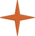 Embroidered Four-Point Star Patch Design Royalty Free Stock Photo