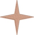 Embroidered Four-Point Star Patch Design Royalty Free Stock Photo