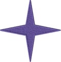Embroidered Four-Point Star Patch Design Royalty Free Stock Photo