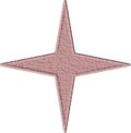 Embroidered Four-Point Star Patch Design Royalty Free Stock Photo