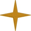Embroidered Four-Point Star Patch Design Royalty Free Stock Photo