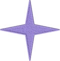 Embroidered Four-Point Star Patch Design Royalty Free Stock Photo