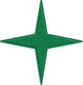Embroidered Four-Point Star Patch Design Royalty Free Stock Photo