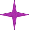 Embroidered Four-Point Star Patch Design Royalty Free Stock Photo