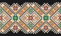 Embroidered good like old handmade cross-stitch ethnic Ukraine pattern.