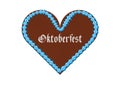 Embroidered Oktoberfest gingerbread heart