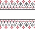 Embroidered pattern on transparent background Royalty Free Stock Photo