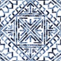 Embroidered seamless geometric pattern. Ornament for the carpet. Ethnic and tribal motifs. Colorful print of handmade. Vector