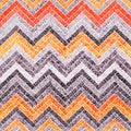 Embroidered seamless geometric pattern. Ornament for the carpet. Ethnic and tribal motifs. Vintage grunge texture. Colorful print Royalty Free Stock Photo