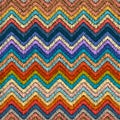 Embroidered seamless pattern. Colorful ornament. Striped