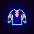 Embroidered Shirt Neon Sign