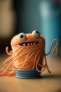Embroidered spaghetti monster, generative ai
