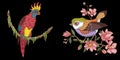 Embroidery birds design