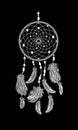 Embroidery boho native american indian dreamcatcher feathers. Clothes ethnic tribal fashion design dream catcher