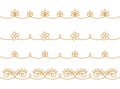 Embroidery borders imitation. Sought East Asian style Royalty Free Stock Photo