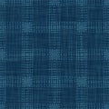 Embroidery Boro Patch Kantha Vector Pattern. Asian Needlework Seamless Background Denim Blue Style. Sashiko Running Hand Royalty Free Stock Photo