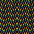 Embroidery Chevrons Zigzag Seamless Pattern. Vector Abstract Geo