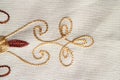 Embroidery on cotton sheet