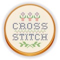 Embroidery, Cross Stitch on Wood Hoop