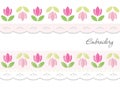 Embroidery decorative ribbons isolated on white.