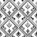 Embroidery design seamless folk boho pattern Royalty Free Stock Photo