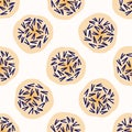 Embroidery Dot All Over Print Vector Texture. Modern Geometric Hand Drawn Stitch Circle. Seamless Abstract Spotty Pattern