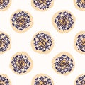 Embroidery Dot All Over Print Vector Texture. Modern Geometric Hand Drawn Stitch Circle. Seamless Abstract Spotty Pattern