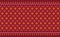 Embroidery ethnic pattern, Vector Geometric ethnic background, Red pattern chevron surface