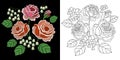 Embroidery floral design Royalty Free Stock Photo