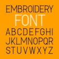 Embroidery font