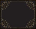 Embroidery gold vintage frame Royalty Free Stock Photo