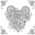 Embroidery heart template