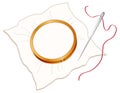 Embroidery Hoop, Needle & Thread