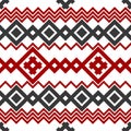 Embroidery or knit pagan slavic tribal ethnic seamless pattern