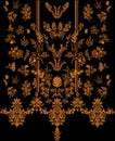 embroidery neckline ,motifs and panel textile