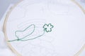 embroidery needle work Royalty Free Stock Photo