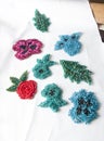 Embroidery and needlework patterns for handmade dresses made using embroidery needle