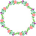 Embroidery pattern, circular border