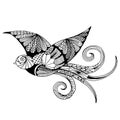 Embroidery pattern swallow