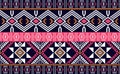 Embroidery pattern vector, Geometric ethnic fashion triangle background, Handcraft textile wallpaper for digital print