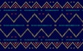 Embroidery pattern vector, Geometric ethnic handcraft motif background, Fashion aztec abstract for digital print Royalty Free Stock Photo