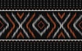 Embroidery pattern vector, Geometric ethnic handcraft motif background, Line textile wallpaper design