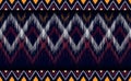 Embroidery pattern vector, Geometric ethnic zigzag textile background, diagonal ikat vintage art