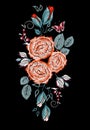 Embroidery roses , ethnic ornament for the neck, bags, jeans, shirts, T-shirts.