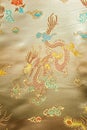 Embroidery in silk: chinese dragon