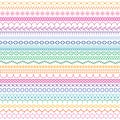 Embroidery stitch border patterns Royalty Free Stock Photo
