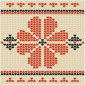 Embroidery of Ukraine Pattern with Little Hearts