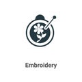 Embroidery vector icon on white background. Flat vector embroidery icon symbol sign from modern sew collection for mobile concept Royalty Free Stock Photo