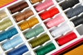 Embroidery yarn bobbins Royalty Free Stock Photo