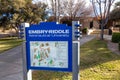 Embry-Riddle College Campus Entrance Sign and University Map Royalty Free Stock Photo